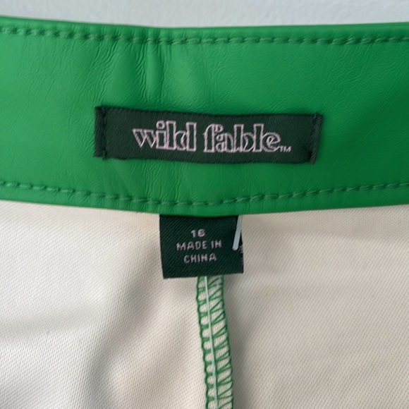 Green Leather Pants - Picture 3 of 5